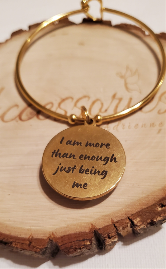 Gold/ Worthy w/ Saying On Back