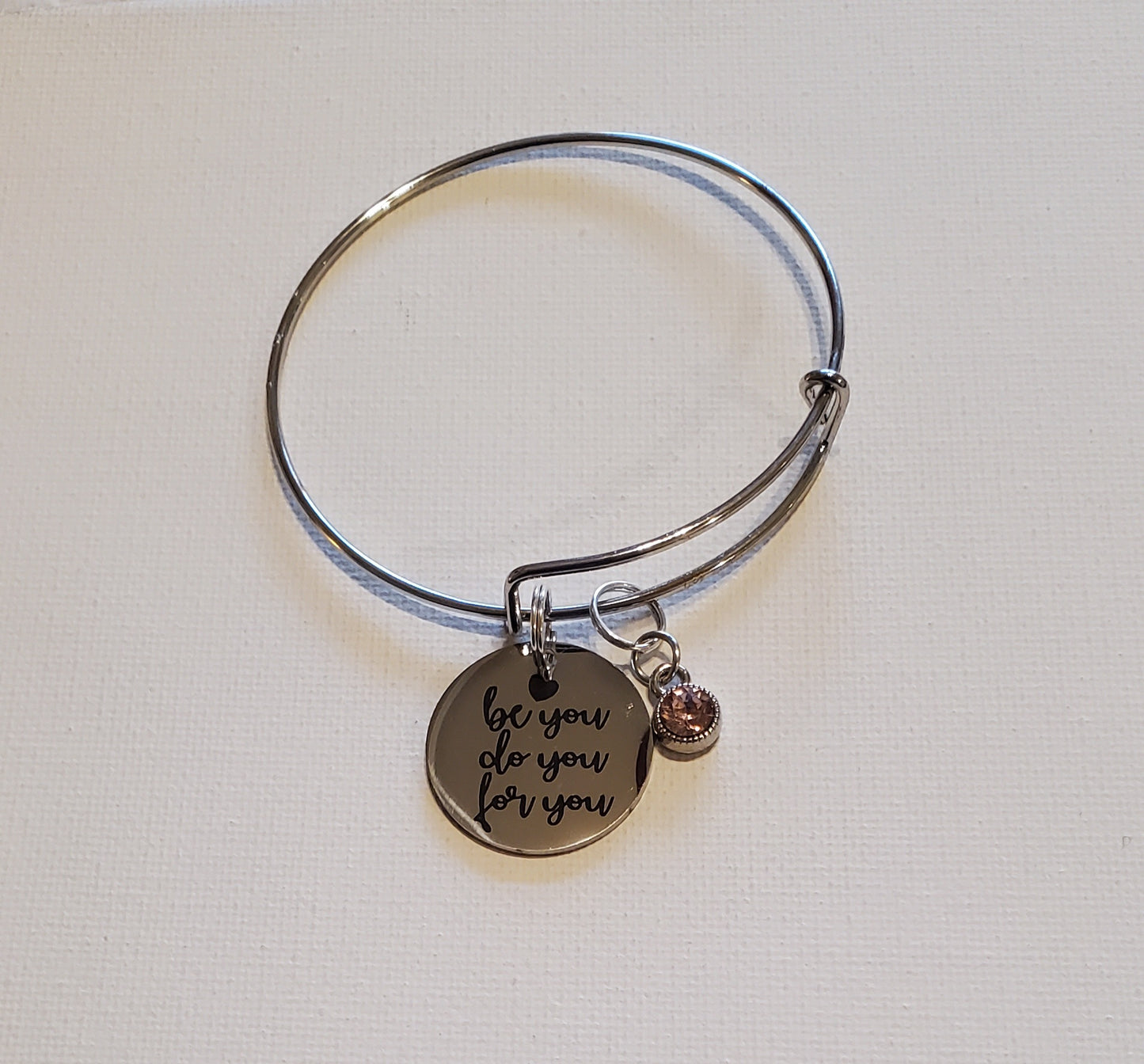 Silver / Be You, Do You, For You w/ Pink Charm