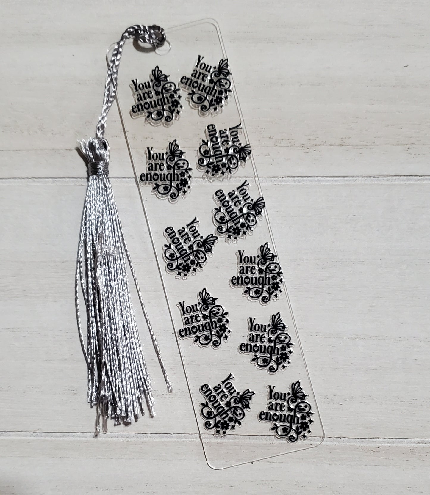 You Are Enough with Gray Tassel