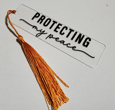 Protecting My Peace with Orange Tassel
