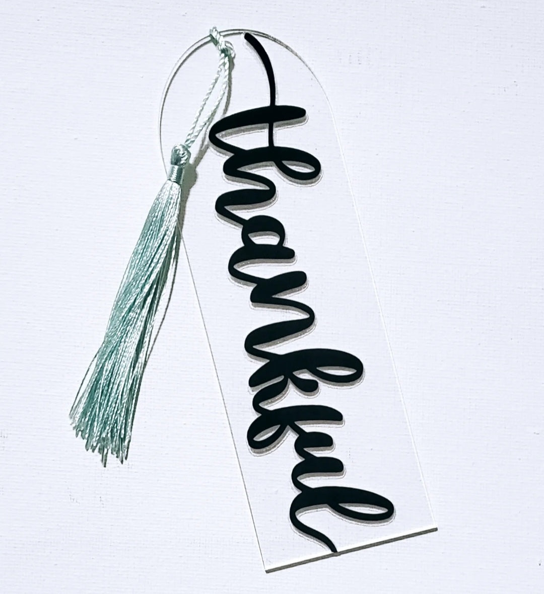 Thankful with Light Blue Tassel