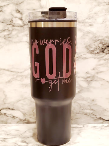 God with Flowers- Not a Stanley