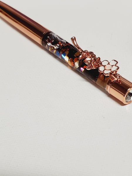 Flowers & Jeweled/ Fall Leaves Gold