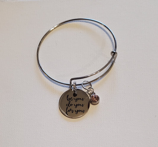 Silver / Be You, Do You, For You w/ Pink Charm
