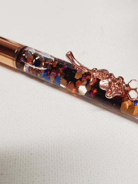 Flowers & Jeweled/ Fall Leaves Gold