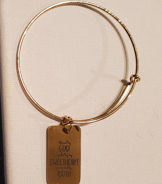 Gold/ Blessed By God. Spoiled By My Sweetheart. Protected By Both
