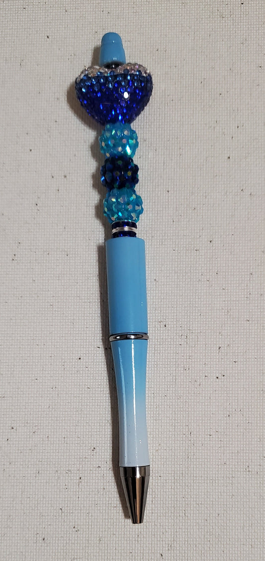 Blue Bling Heart