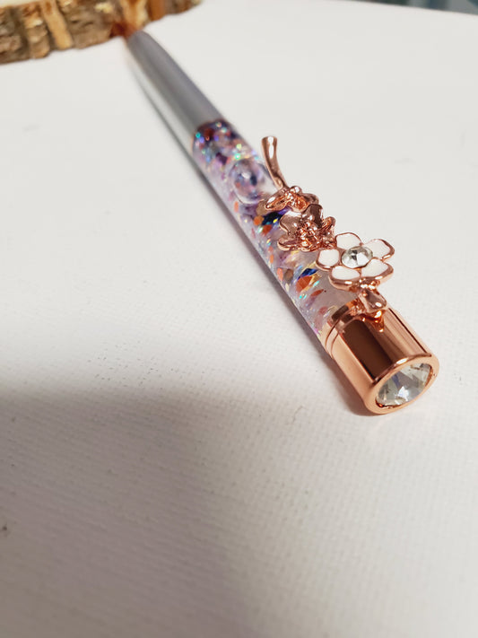 Flowers & Jeweled/Silver/Rose Gold