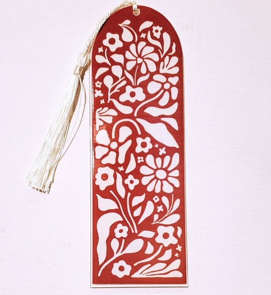 Red Flower with Cream Tassel