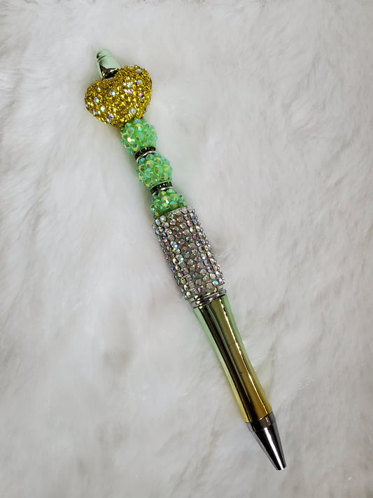 Green Heart Bling/ Multi Color